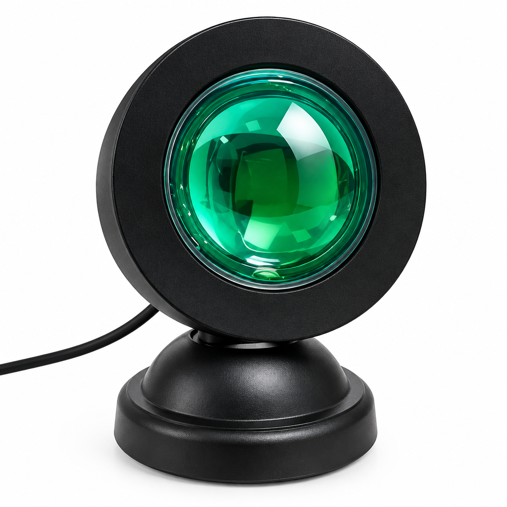 Lampe coucher de soleil — photo studio fond blanc